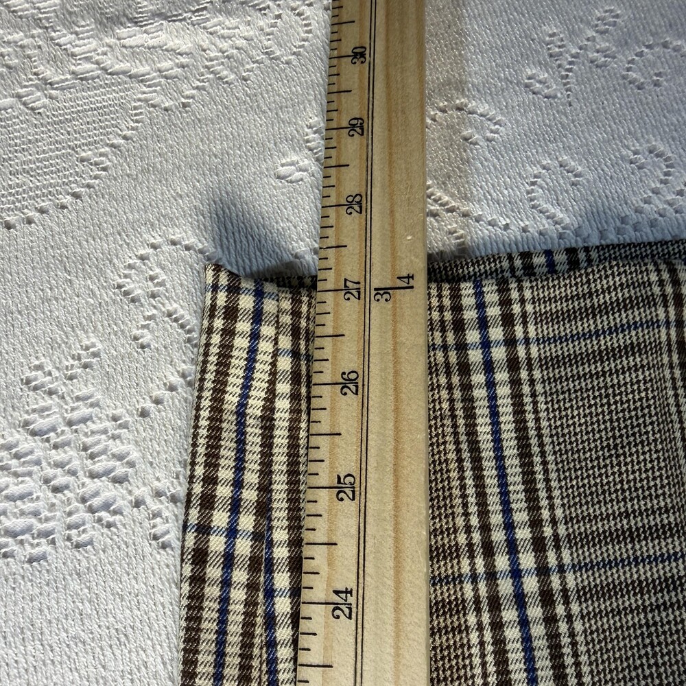 Ava & Viv Dress Pants Womens 22W Brown Plaid Tapered Ankle Stretch Workwear - Picture 3 of 11